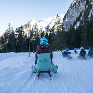 Déscente en luge à Charmey