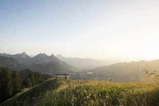 Vue sur la vallée depuis le sommet de Vounetz